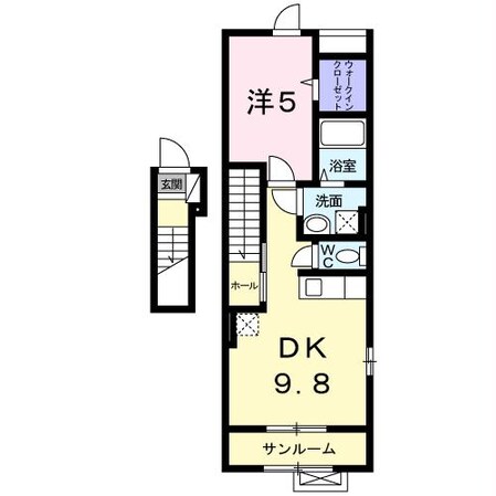 グリーンヒルズⅢの物件間取画像